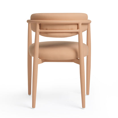 Annika Textured Contract-Grade Fabric Outdoor Dining Arm Chair