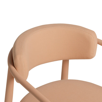 Annika Textured Contract-Grade Fabric Outdoor Dining Arm Chair