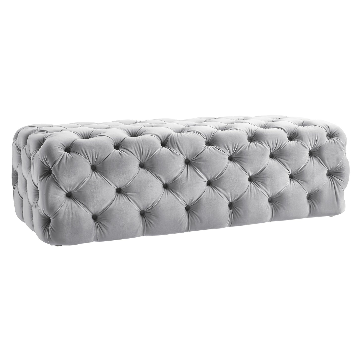 Kaylee 49" Performance Velvet Tufted Jumbo Ottoman
