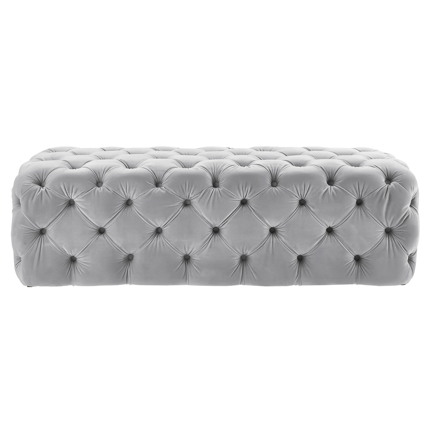 Kaylee 49" Performance Velvet Tufted Jumbo Ottoman