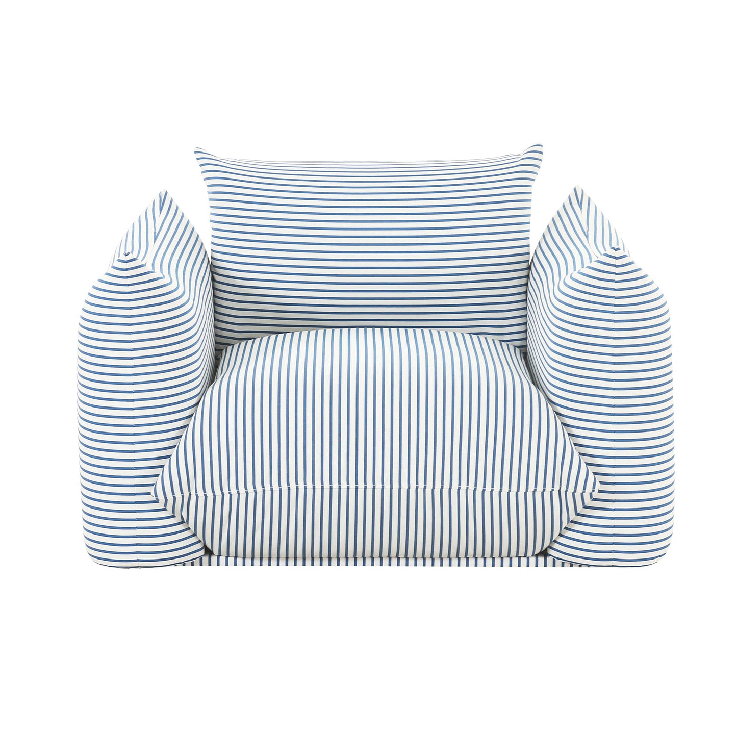 Saint Tropez Striped Stuffed Indoor/Outdoor Armchair