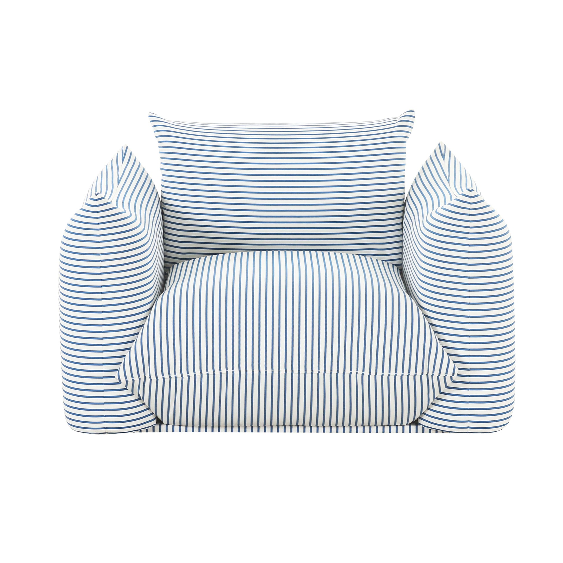 Saint Tropez Striped Stuffed Indoor/Outdoor Armchair