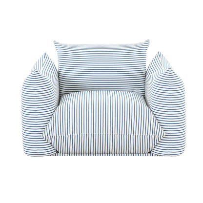 Saint Tropez Striped Stuffed Indoor/Outdoor Armchair