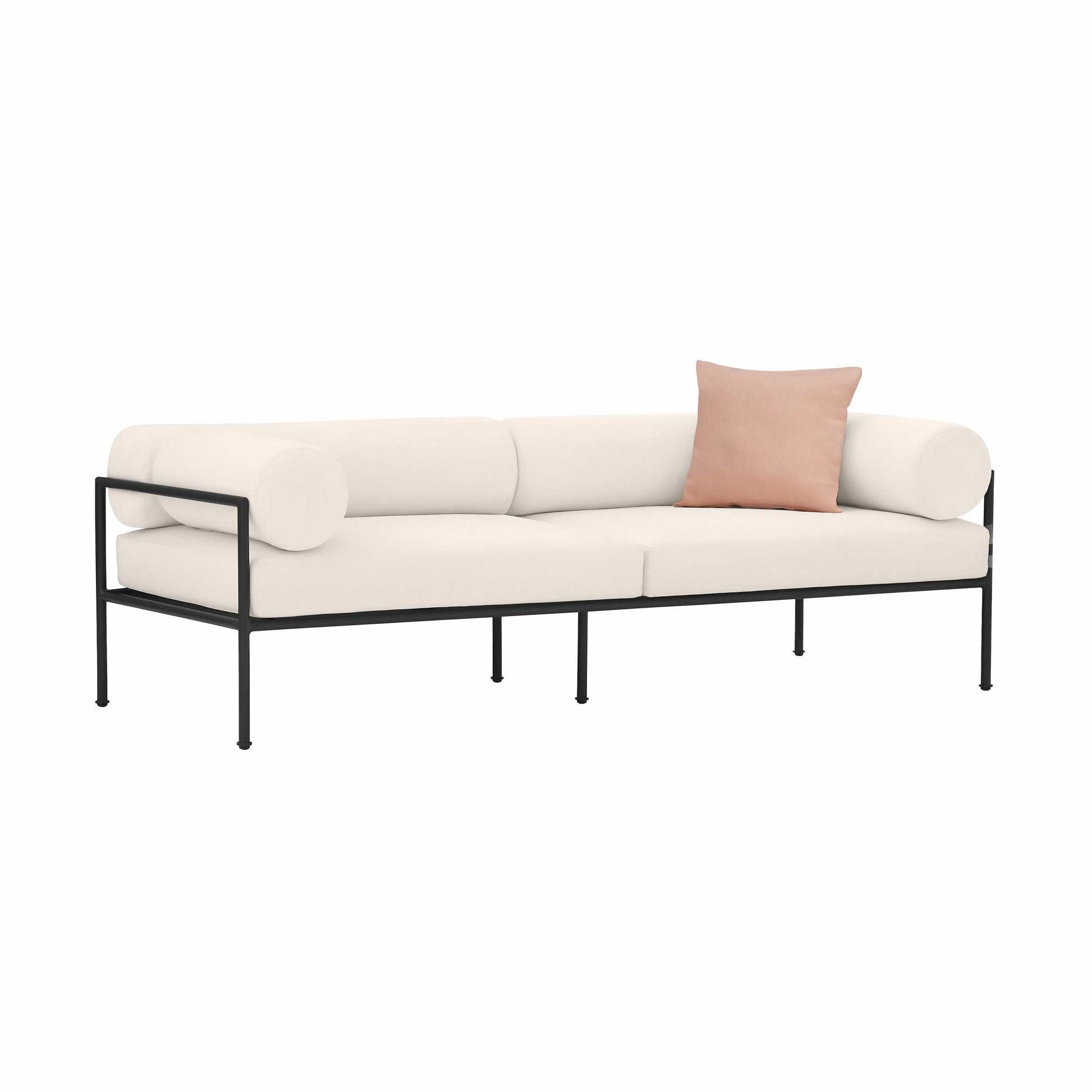 Vera 84" Cream Performance Fabric Outdoor Sofa - Default Variant