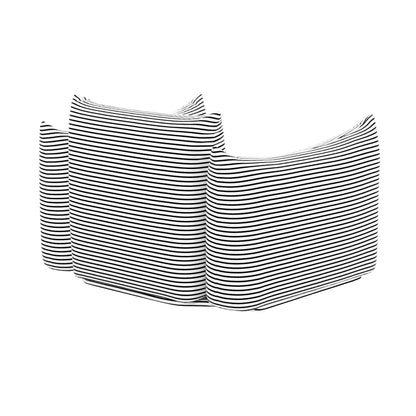 Saint Tropez Striped Stuffed Indoor/Outdoor Armchair