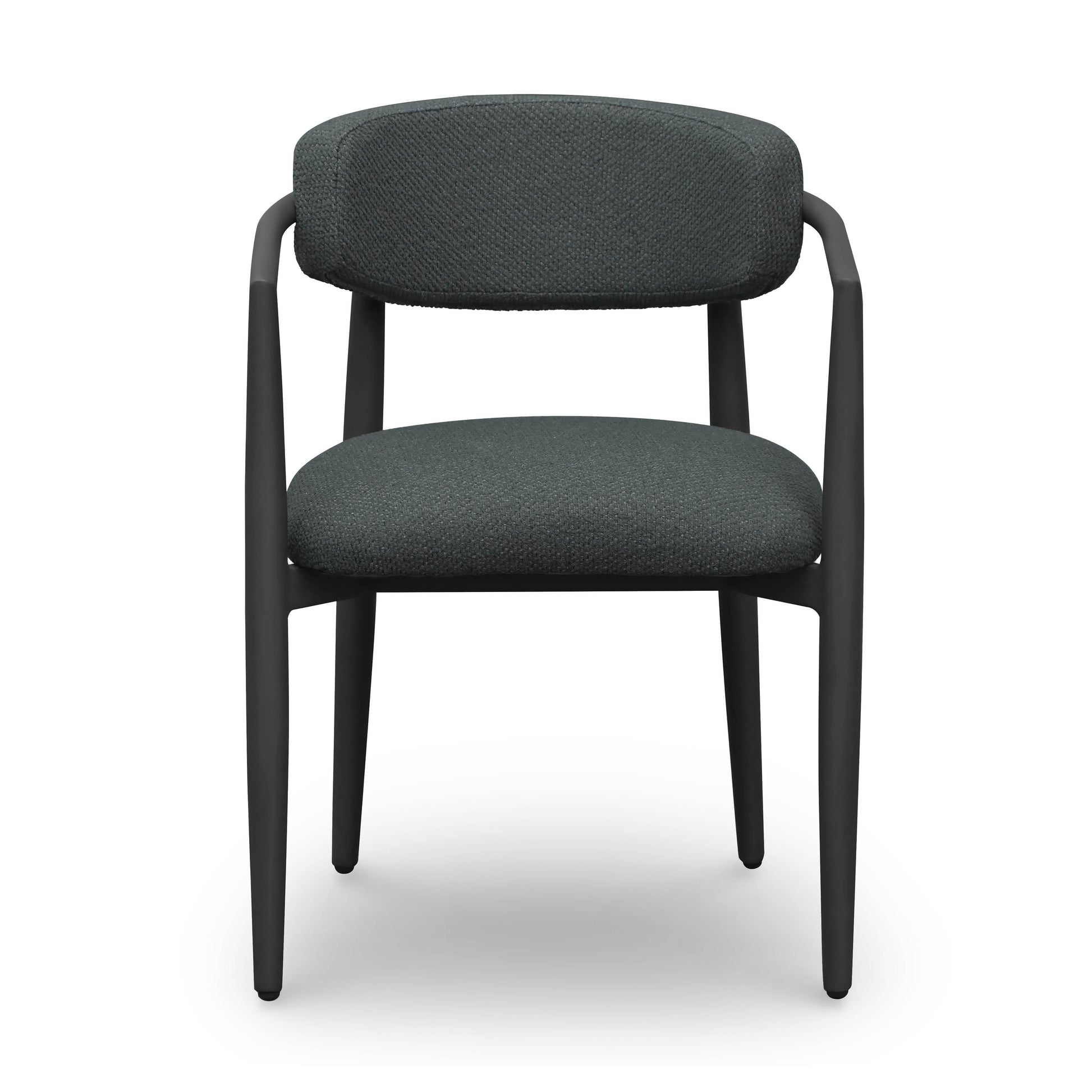 Annika Textured Contract-Grade Fabric Outdoor Dining Arm Chair