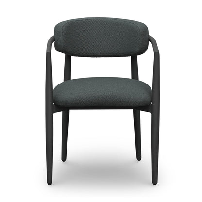 Annika Textured Contract-Grade Fabric Outdoor Dining Arm Chair
