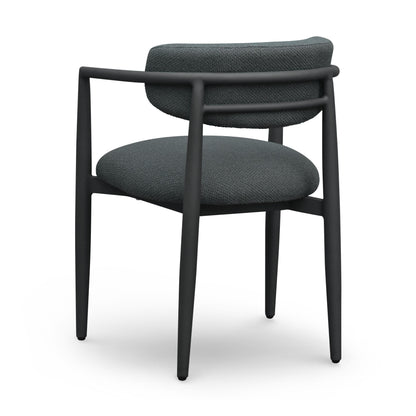 Annika Textured Contract-Grade Fabric Outdoor Dining Arm Chair