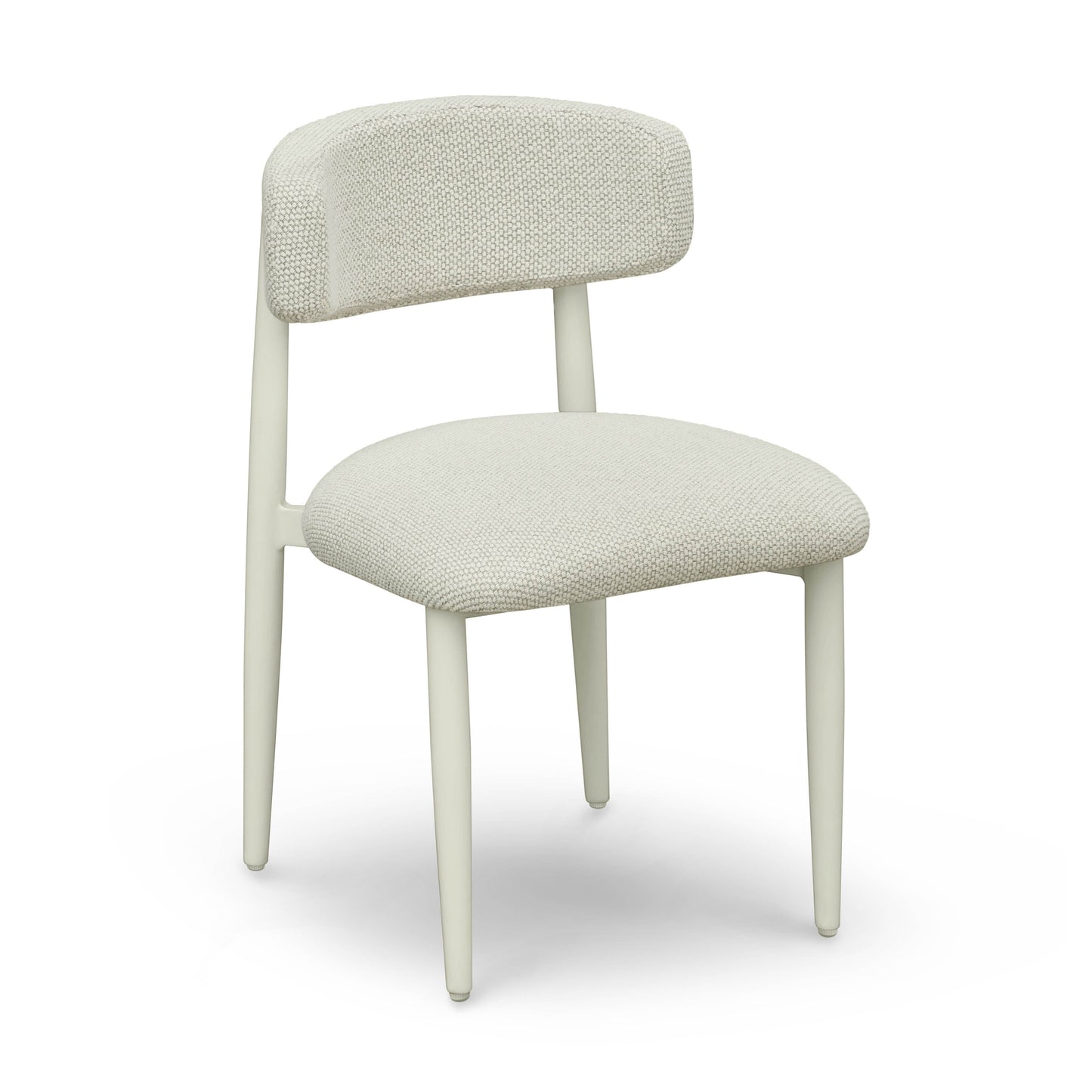 Annika Textured Contract-Grade Fabric Outdoor Dining Side Chair