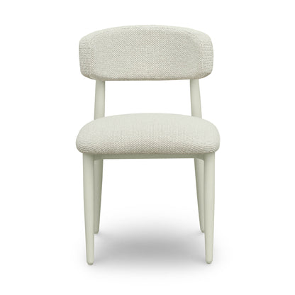 Annika Textured Contract-Grade Fabric Outdoor Dining Side Chair