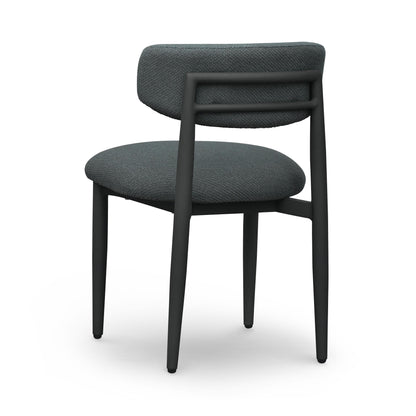 Annika Textured Contract-Grade Fabric Outdoor Dining Side Chair