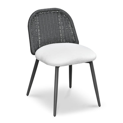 Alexa Rattan Performance Fabric Dining Chair