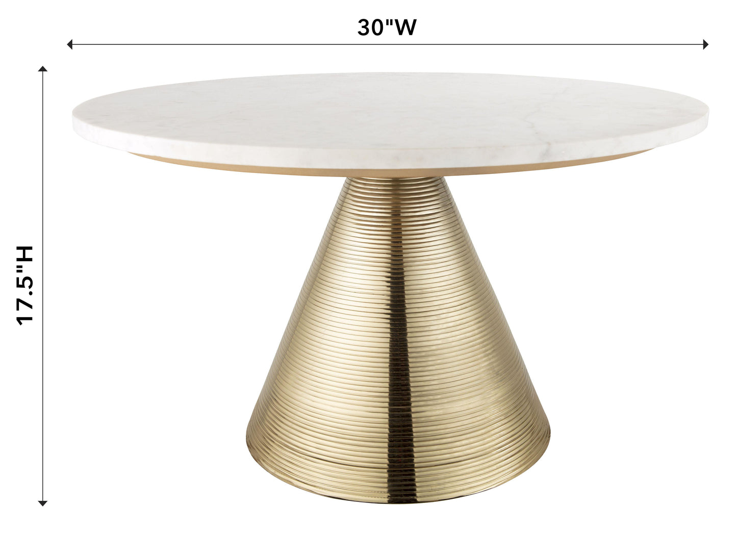 Tempo 30" Marble Round Coffee Table