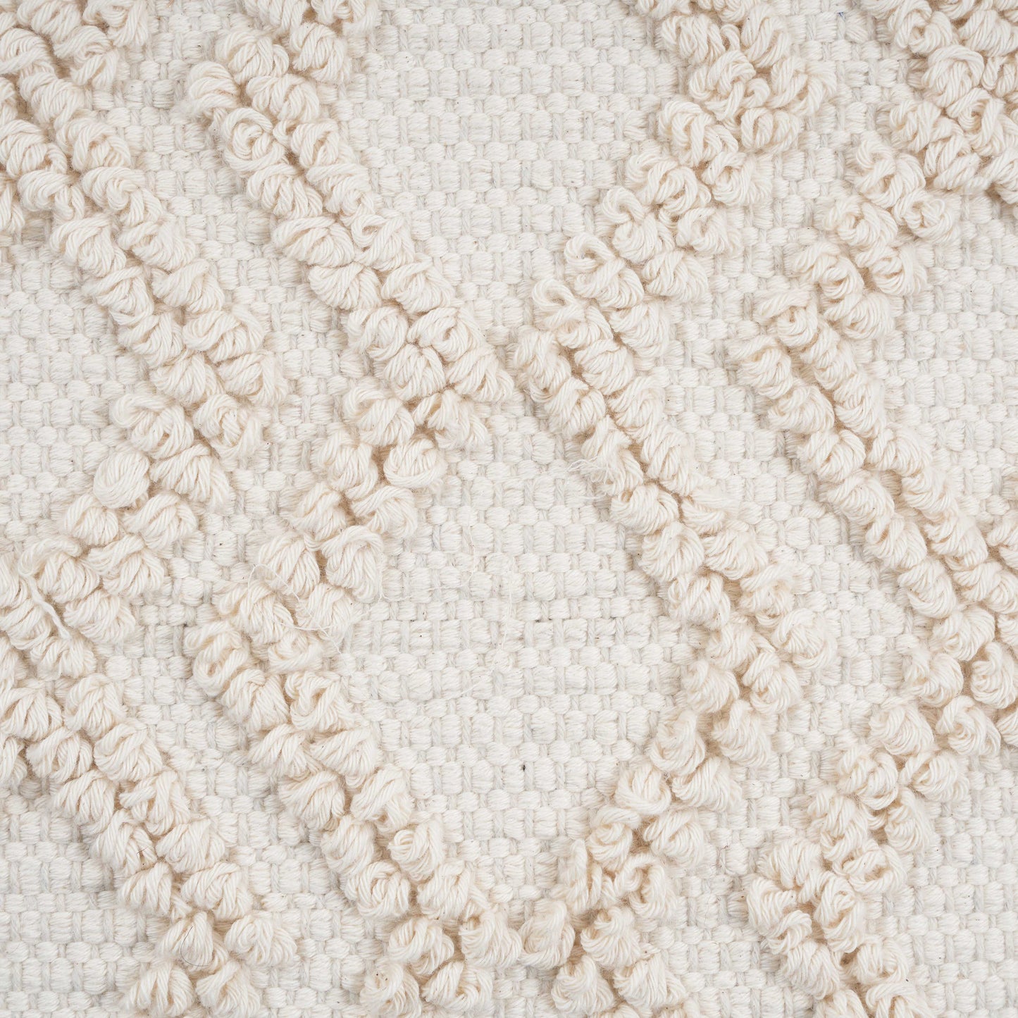 Inca Cream Cotton Pouf