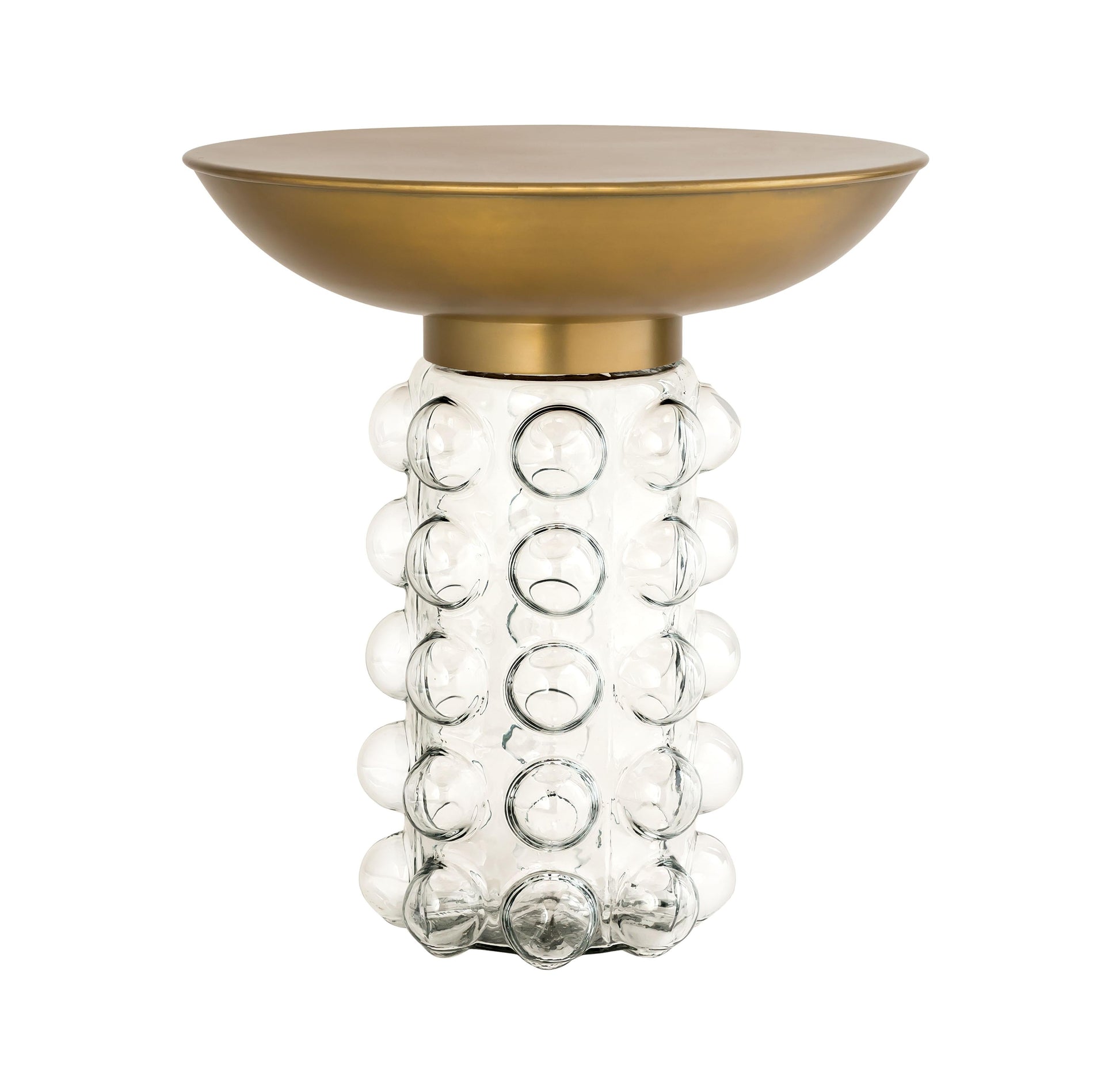 Bubble Glass and Brass Side Table - Default Variant