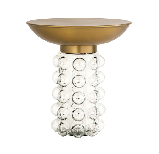 Bubble Glass and Brass Side Table - Default Variant