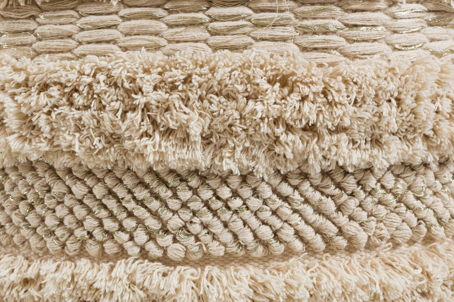 Yorba Beige Cotton Pouf