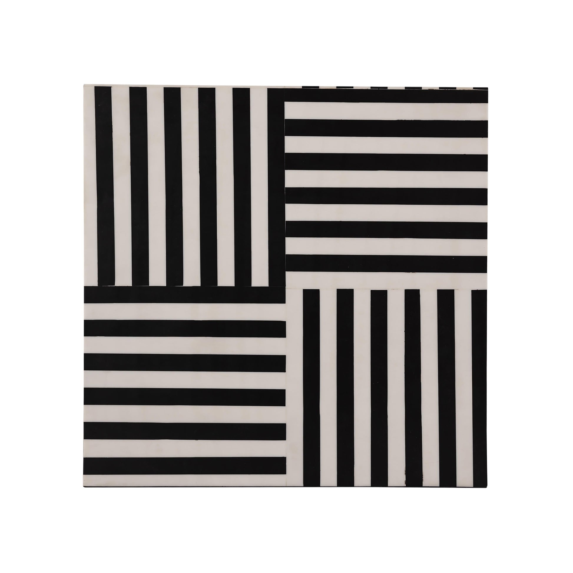 Cube Black and White Side Table