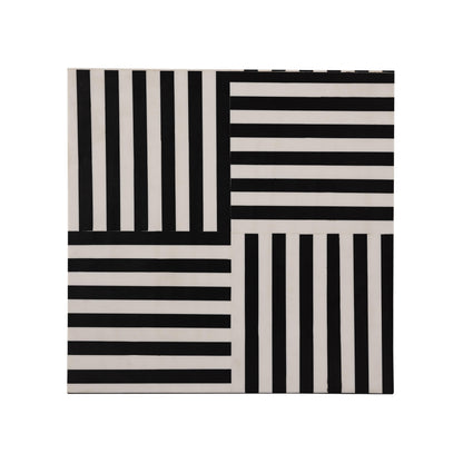 Cube Black and White Side Table