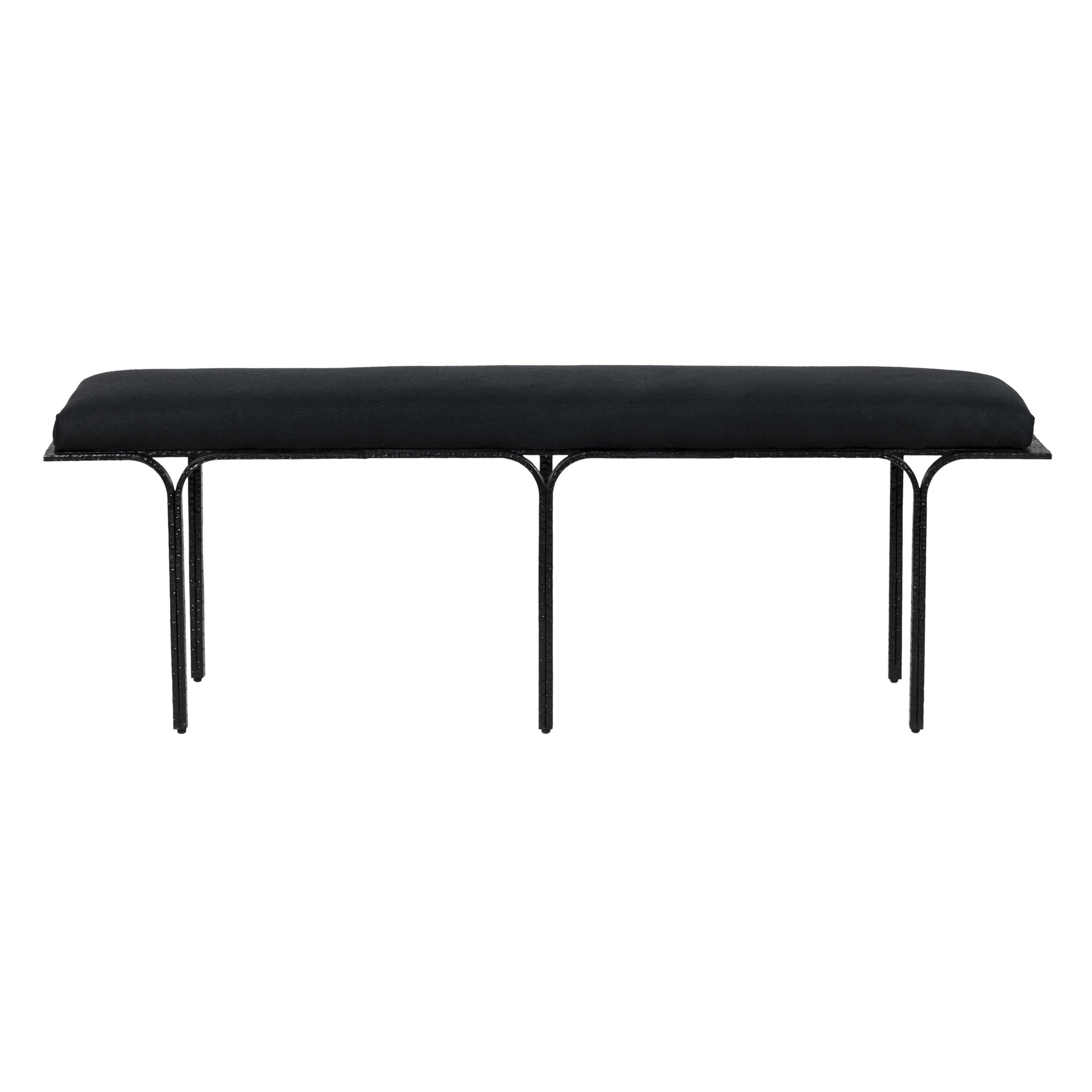 Bryn 59" Black Linen Bench - Default Variant