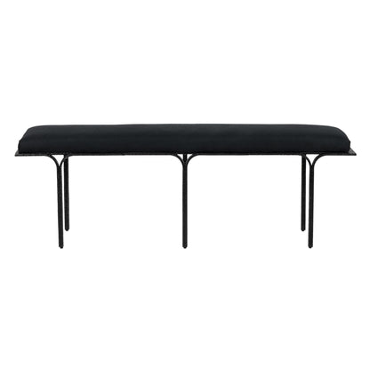 Bryn 59" Black Linen Bench - Default Variant