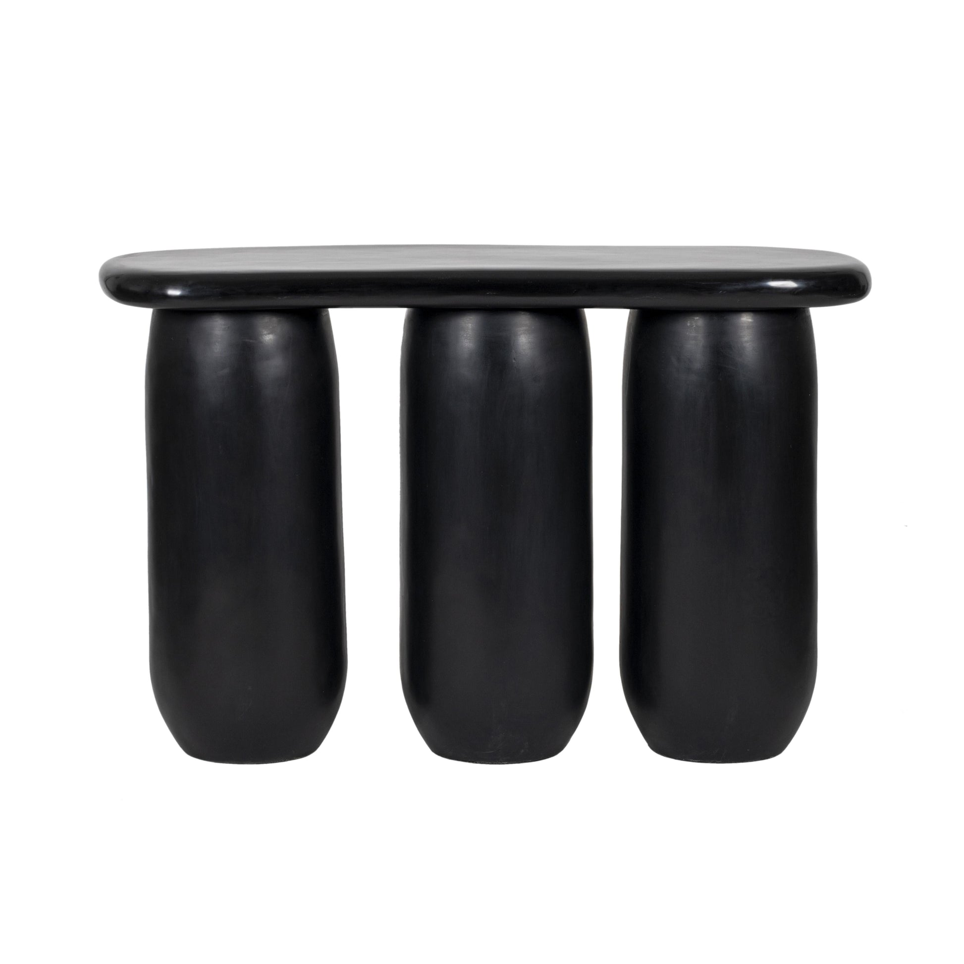 Rahul 49" Textured Console Table - Black