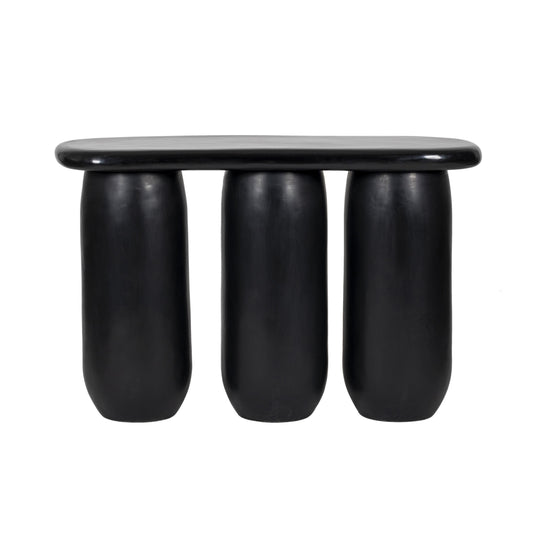 Rahul 49" Textured Console Table - Black