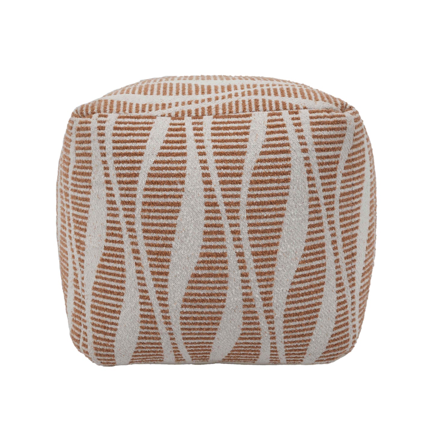 Ember Natural and Cream Woven Pouf - Default Variant
