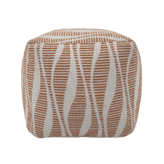 Ember Natural and Cream Woven Pouf - Default Variant