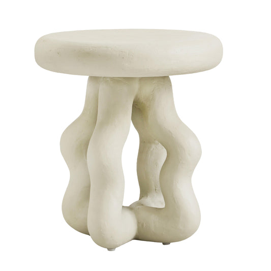 Maddie Cream Textured Side Table - Default Variant