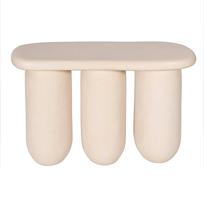 Rahul 49" Textured Console Table - Cream