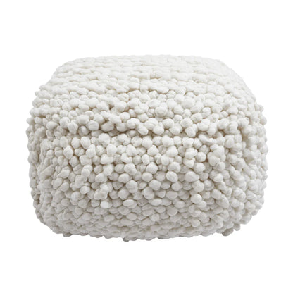 Cathy Cream Woven Pouf