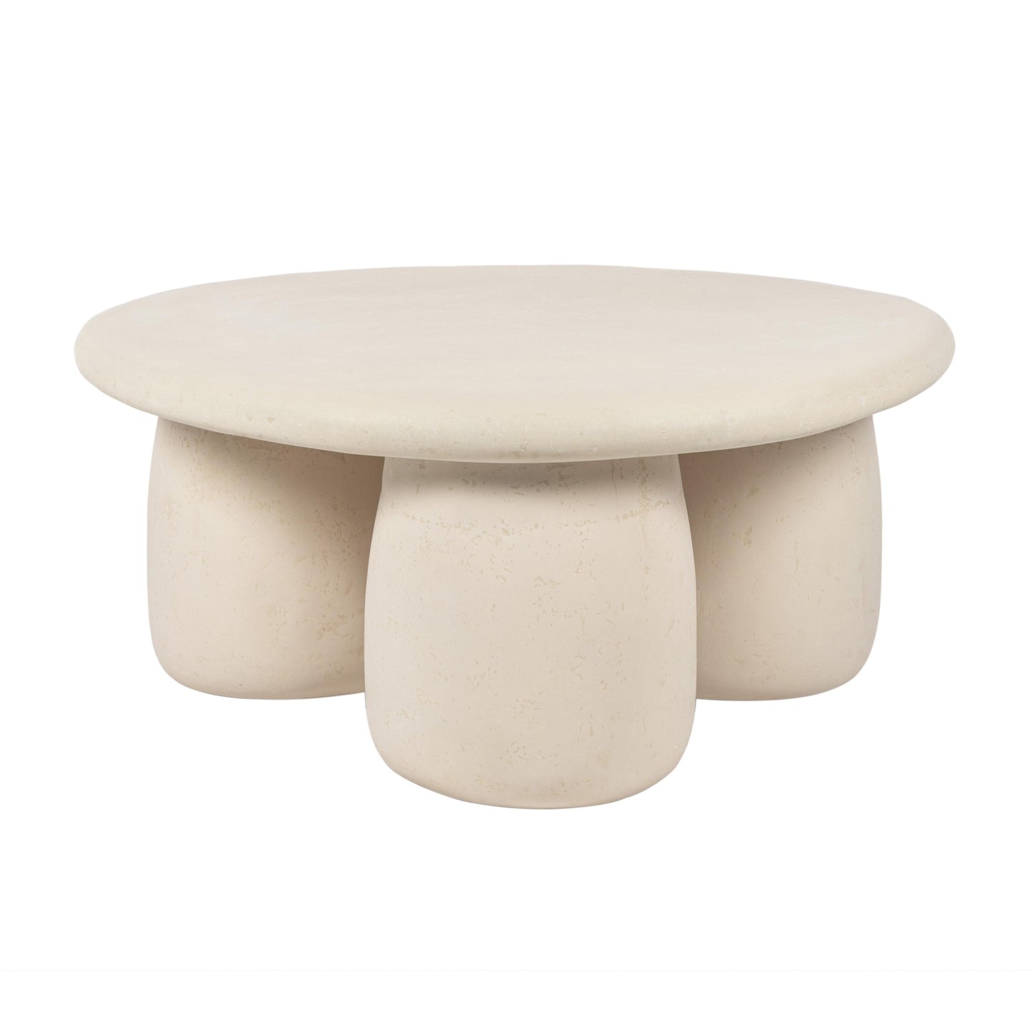 Rahul 34" Cream Round Coffee Table - Default Variant
