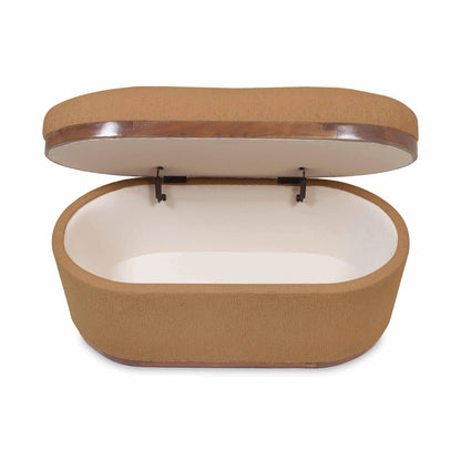 Olivier 41" Boucle Oval Storage Ottoman