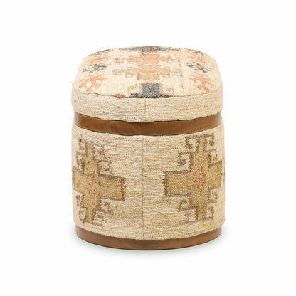Olivier 41" Cotton Oval Storage Ottoman