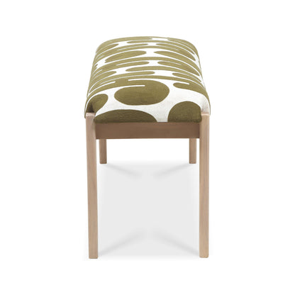 Arielle 48" Olive &amp; White Embroidered Bench