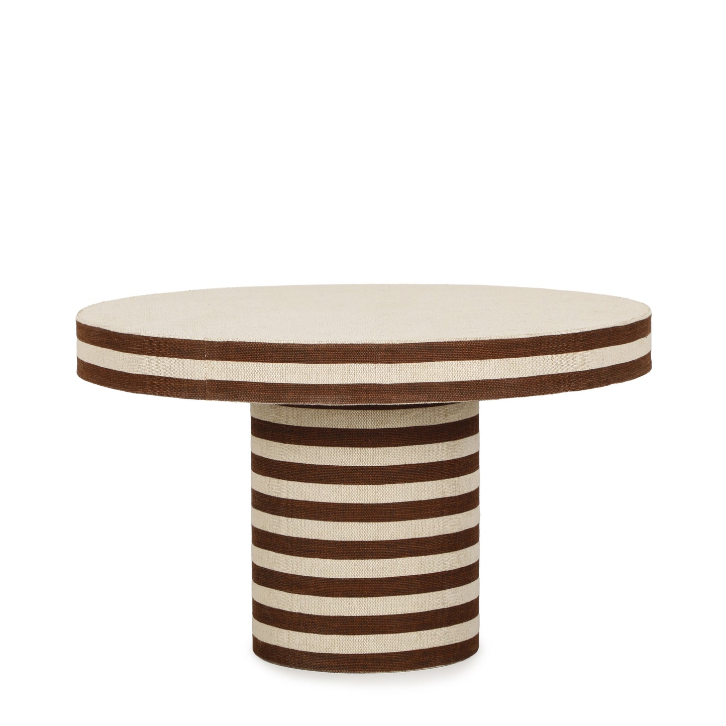 Lyra 30" Natural Striped Cotton Jute Contract-Grade Coffee Table - Default Variant