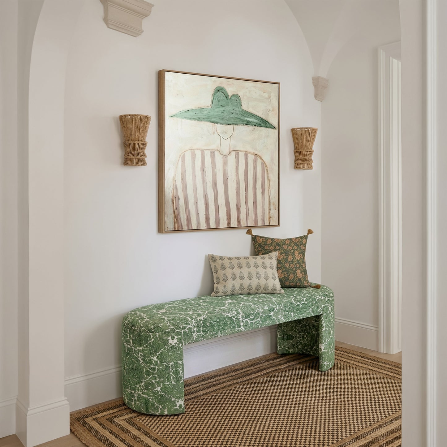Greenspace 39" Rounded Upholstered Bench