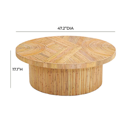 Acadia 47" Rattan Coffee Table