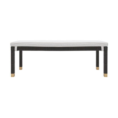 Amara 50" Woven Rattan Performance Fabric Bench