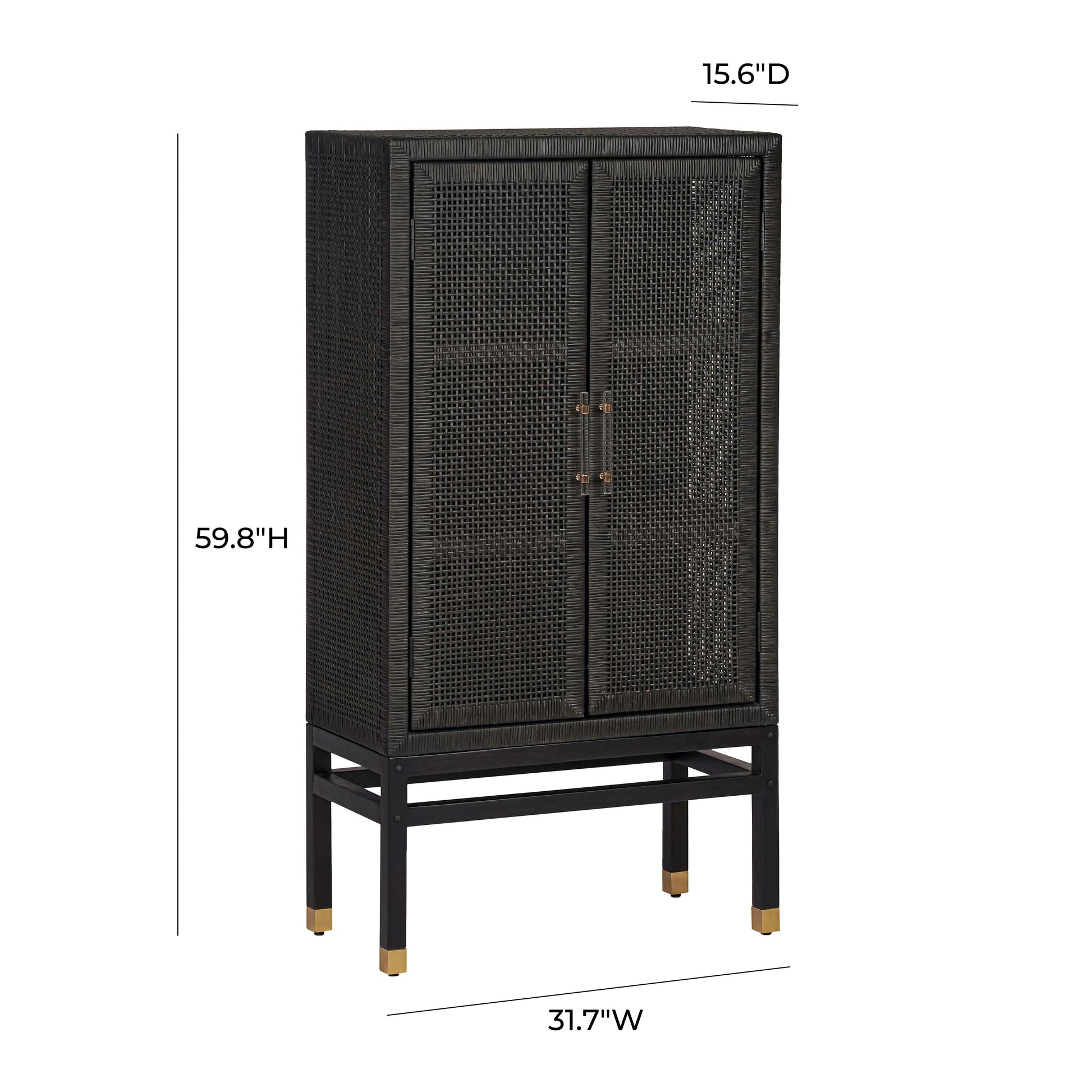 Amara Woven Rattan Cabinet