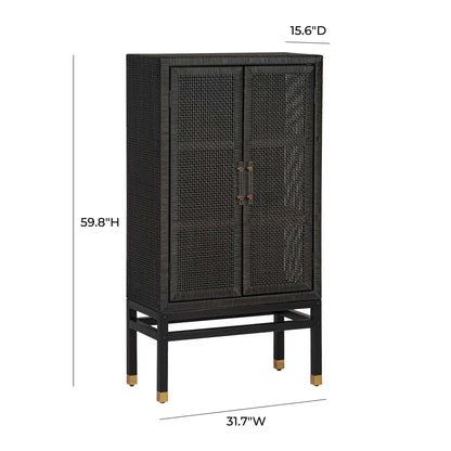 Amara Woven Rattan Cabinet