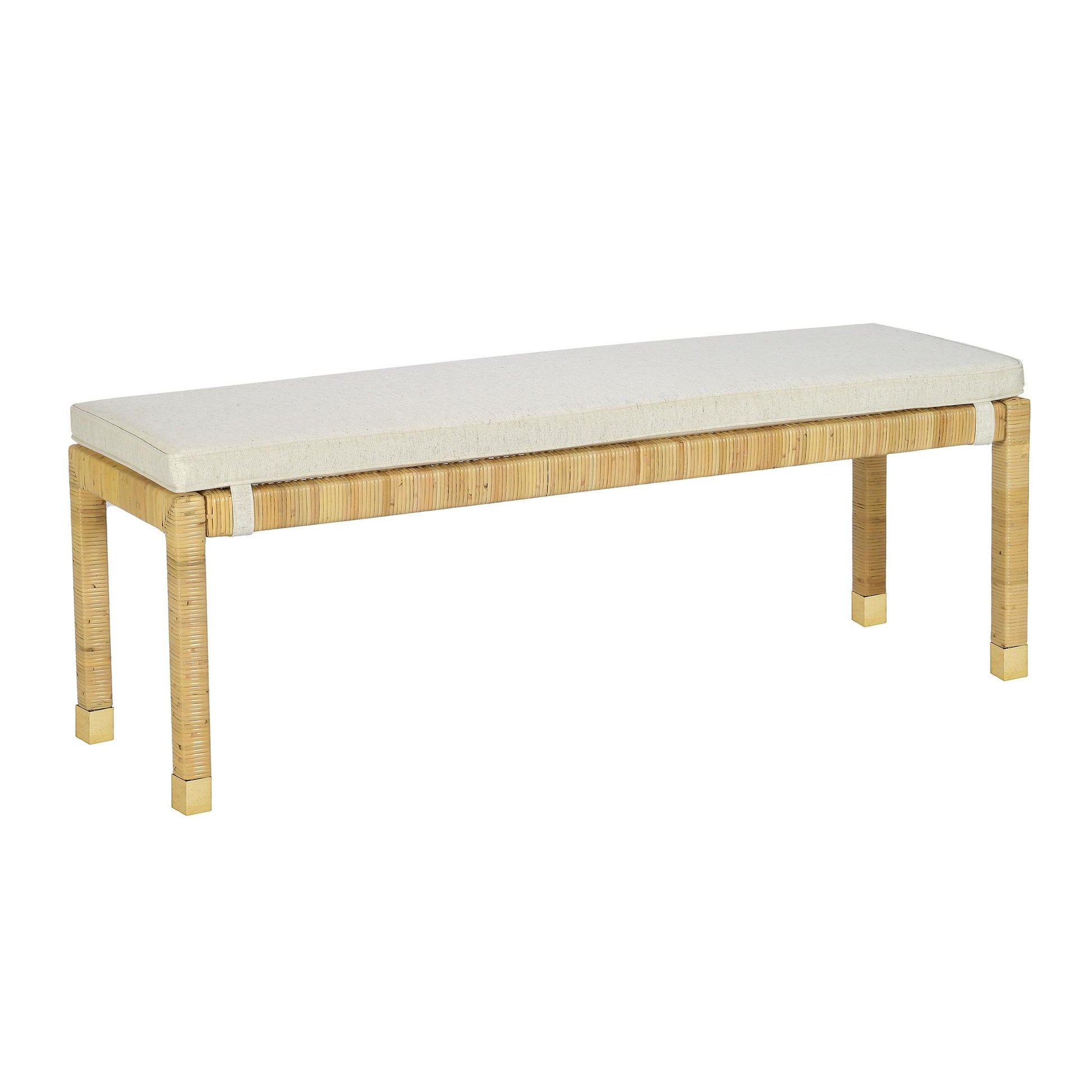Amara Cream Contract-Grade Linen Bench - Default Variant