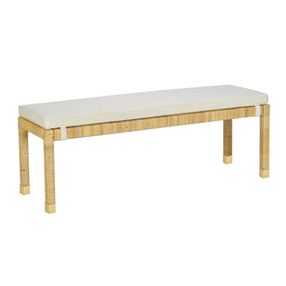 Amara Cream Contract-Grade Linen Bench - Default Variant