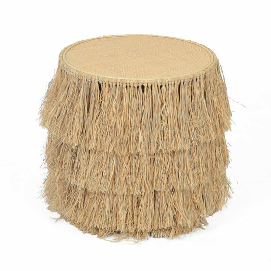 Luau Natural Rattan Round End Table - Default Variant
