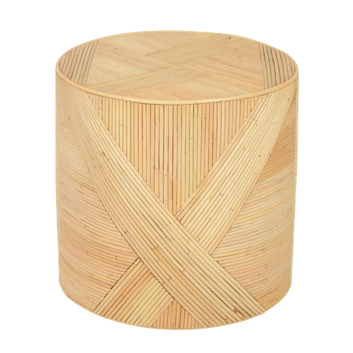Matea Natural Rattan Cross Side Table - Default Variant
