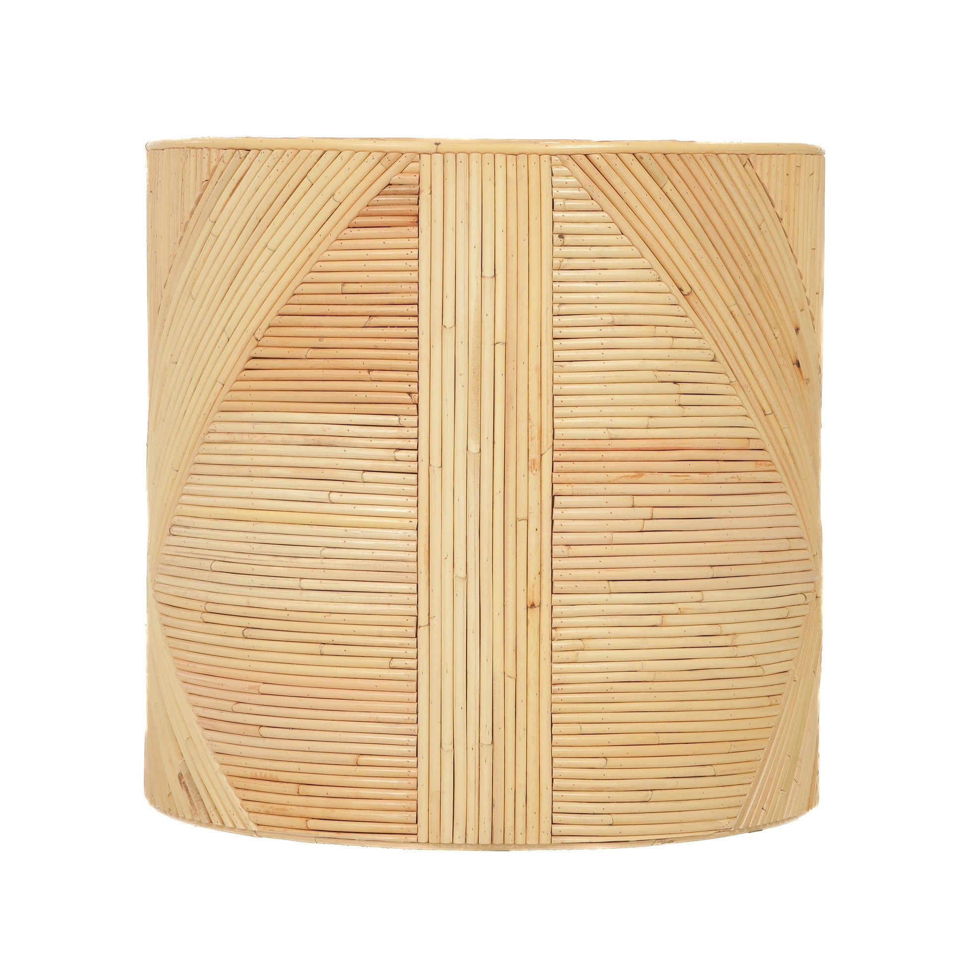 Matea Natural Rattan Cross Side Table