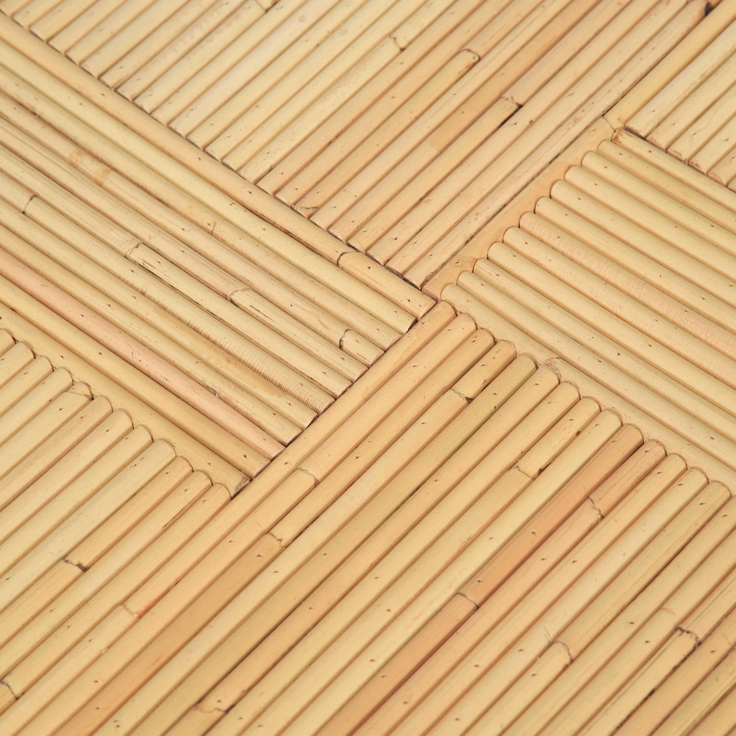 Matea Natural Rattan Cross Side Table