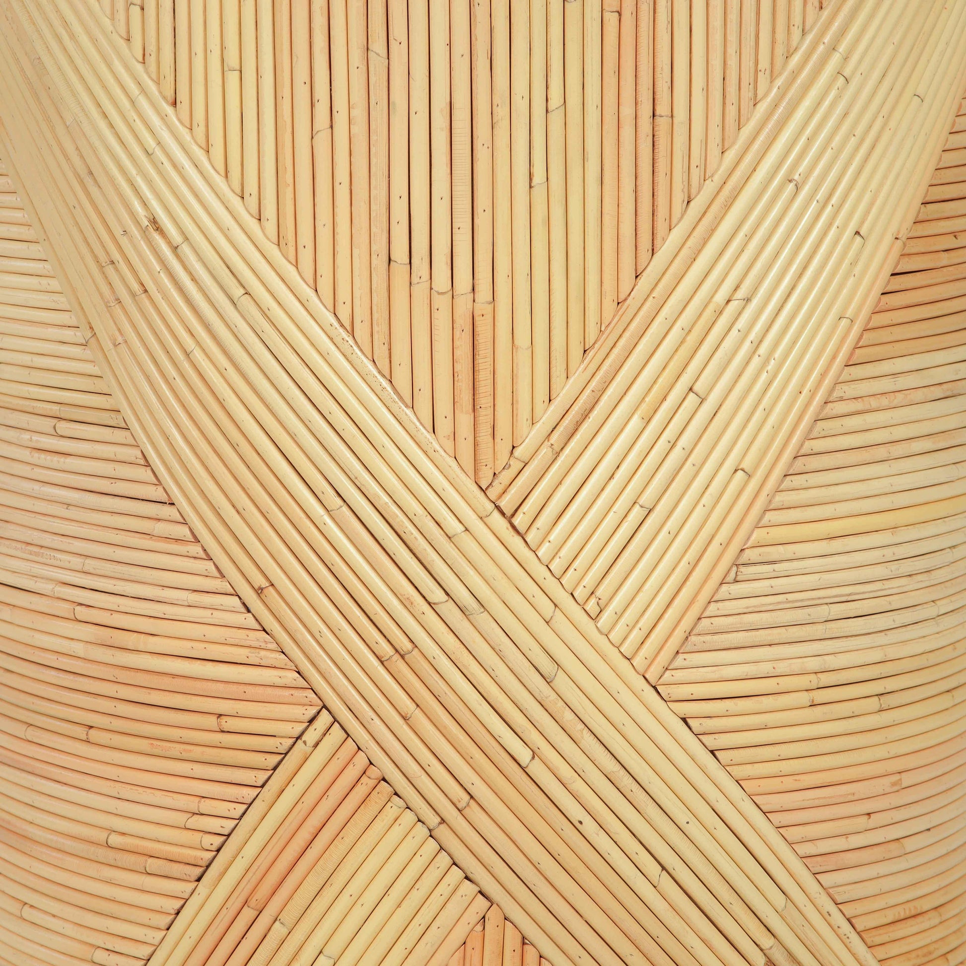 Matea Natural Rattan Cross Side Table