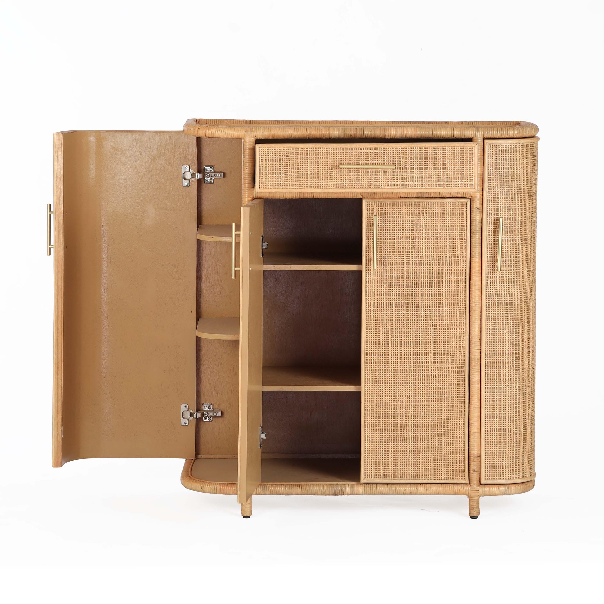 Tarot Natural Rattan Bar Cabinet